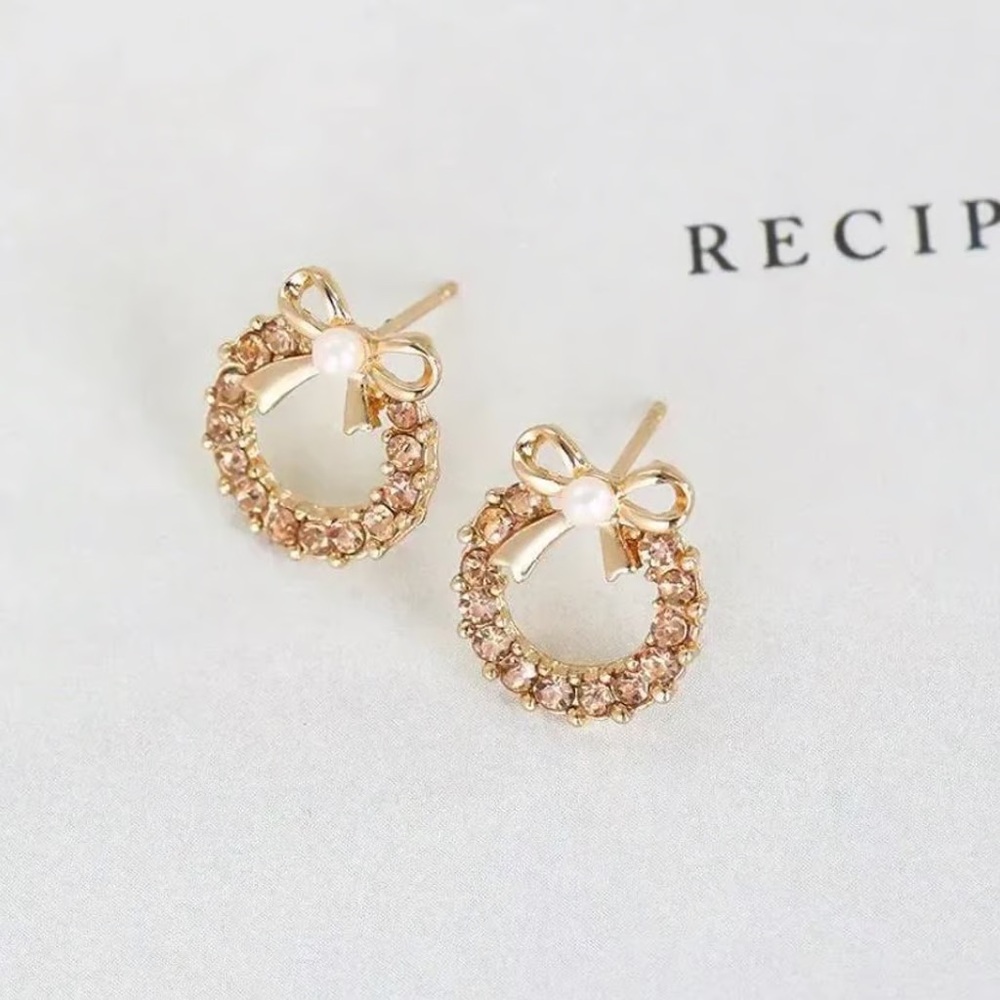 Champagne Bow Earrings (46)